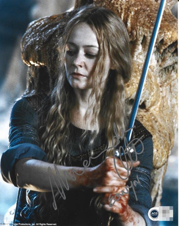 Miranda Otto &mdash; The Lord of the Rings (Éowyn) &mdash; signed 8&times;10 photo, inscribed "Eowyn" &mdash; ACG COA