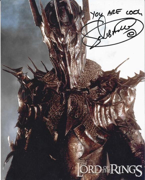 Sala Baker &mdash; Sauron, The Lord of the Rings &mdash; signed 8&times;10 photo