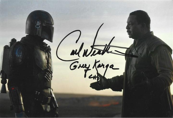Carl Weathers &mdash; Greef Karga, The Mandalorian &mdash; signed A4 photo