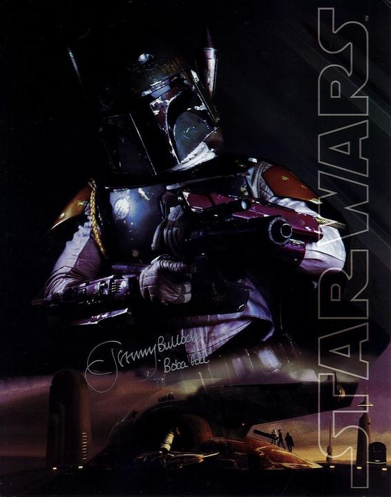 Jeremy Bulloch &mdash; Boba Fett &mdash; signed 11&times;14 photo, inscribed "Boba Fett", signed in person