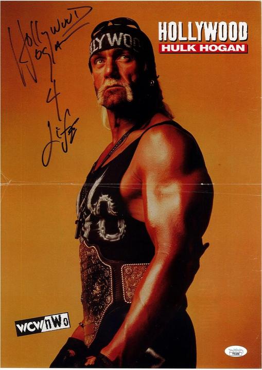 Hollywood Hulk Hogan — signed WCW/nWo poster, inscribed "Hollywood Hogan 4 Life" — JSA authenticated